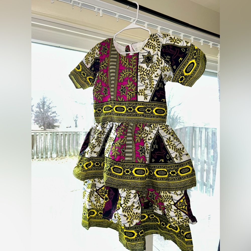 Women African print dress/ Ankara fabric dress / Ankara 3 sisters mini dress